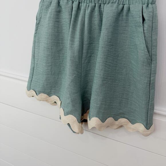 Women’s Entro Sage Ric Rac Short Set Size Small S - Picture 8 of 10